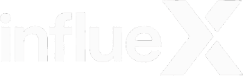 Logotipo original branco da InflueX