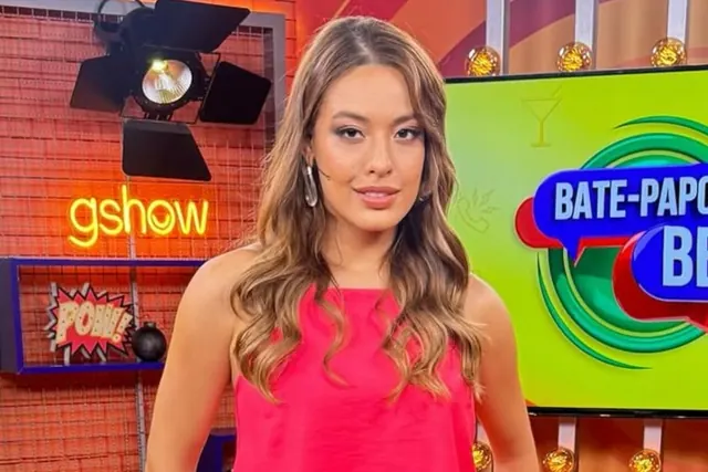 Bia do Brás em estúdio de televisão