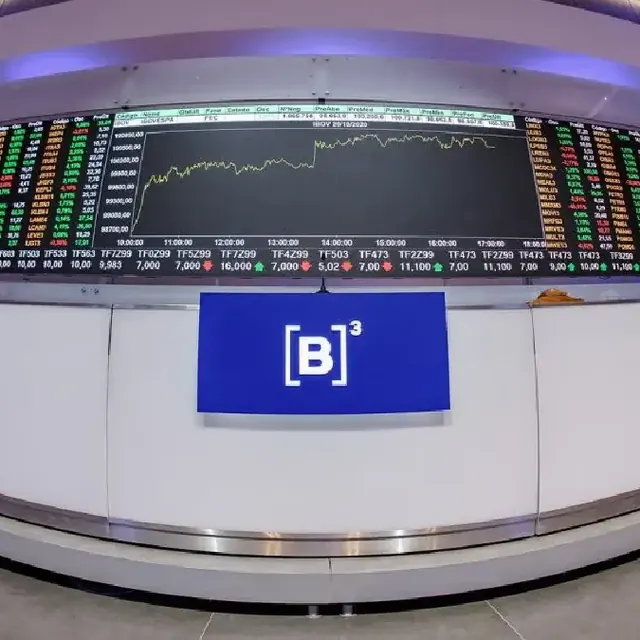 Painel de cotações da bolsa brasileira B3