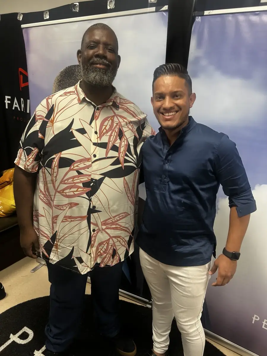 Vinicius Xavier em encontro com Péricles, registro do acervo pessoal