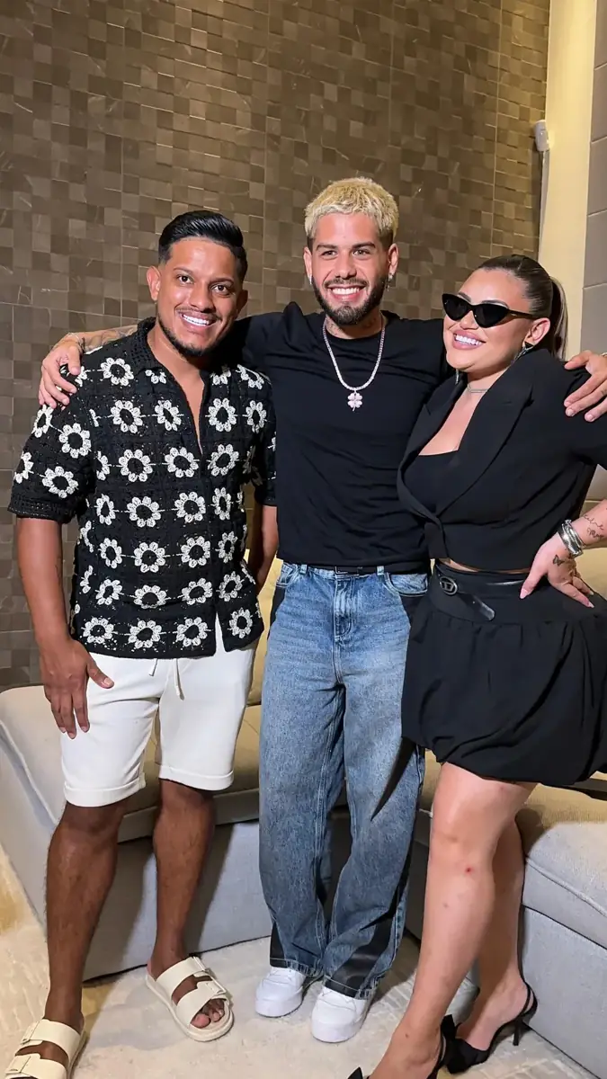Vinicius Xavier em encontro com Zé Felipe, registro do acervo pessoal